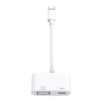 苹果OTG数据线USB3.0转换器iPhone/iPad接U盘读卡器鼠标键盘相机 支持U盘鼠标键盘读卡器相机 苹果转UB