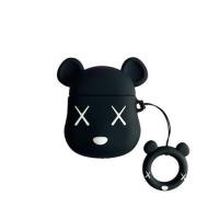 潮牌暴力熊卡通AirPods3保护套苹果1/2代无线蓝牙耳机套硅胶pro男 暴力熊黑色 苹果AirPods1代/2代