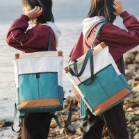 大容量背包女15.6寸电脑包防水书包女高中大学生韩版多用双肩包女 绿色