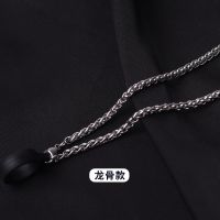 适用维刻VEEX挂脖长金属链防尘套项链挂绳带硅胶圈挂链防尘帽配件 银色龙骨链