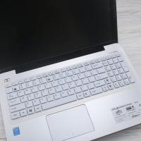 华硕15.6寸顽石五代FL8000UF笔记本R540U键盘膜飞行堡垒FX50电脑A 半透白色