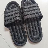凉拖鞋女夏天厚底浴室洗澡防滑情侣家居踩屎感室内家用拖鞋男外穿 黑色[普通款] 40-41[适合39-40脚]