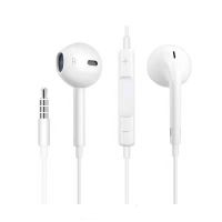 适用iPhone7耳机/7P/X/8plus即插即用扁头线控通话游戏吃鸡耳塞8 苹果3.5mm圆头耳机