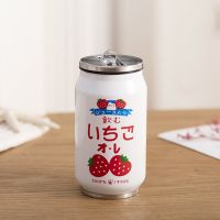 冬季保温夏天保冰水杯创意易拉罐保温杯男女学生个性潮流可乐杯子 300ML 可乐红