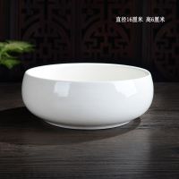 特价大号茶洗杯碗家用笔洗陶瓷茶具配件茶道六君子零配水茶洗盆 小白茶洗