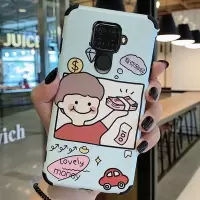 华为nova5z手机壳nova5ipro全包边卡通浮雕软硅胶防摔壳男女情侣 蚕丝纹(男孩-有你刚好) 华为nova5ip