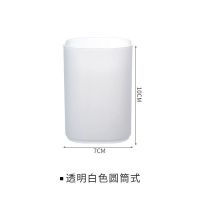 桌面笔筒亚克力透明ins多功能手机支架可爱卡通收纳桶摆件收纳盒 磨砂透明笔筒[普通款] 一个装[送精美贴纸]