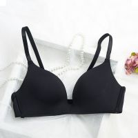 法罗[两件装]薄款内衣女无钢圈文胸光面无痕聚拢性感调整型胸罩 黑色 75B 34B