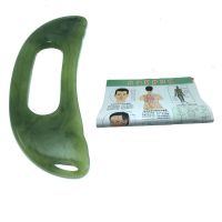 颈椎富贵包颈部刮痧板全身通用家用经络疏通腹部背部刮痧板拨筋棒 翡翠绿 刮痧板1个(送图纸)