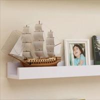 墙上置物架杂志架儿童图书架绘本架客厅壁挂装饰搁板一字隔板 白色 长度40cm*内径深8cm