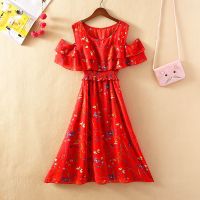 2021年夏季新款洋气百搭网纱拼接亮片连衣裙收腰显瘦气质裙子女潮 收腰连衣裙 S 85-95