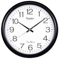 天朔挂钟现代时钟静音钟表简约时尚夜光钟客厅卧室挂表日历石英钟 商务黑 新店钜惠款