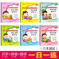 幼小衔接一日一练整合教材学前班拼音数学识字幼儿园早教大小班 幼小衔接同步训练6册