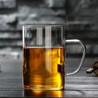 加厚茶杯玻璃水杯带盖带漏过滤男女办公喝水泡茶杯花茶杯可加热 直身杯无盖无过滤450ml