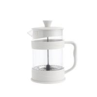 日本法压壶过滤杯手冲咖啡壶器具家用法式滤压壶耐热冲茶滤茶器 350ml白色