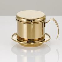 方便越南咖啡杯套装 金色304不锈钢越式滴漏壶便携咖啡壶精细过滤 金色 单个