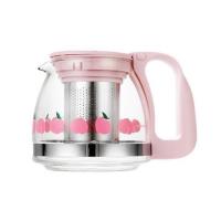 MINISO名创优品丹莉茶壶700ML玻璃功夫泡茶壶家用水壶过滤花茶壶 粉色