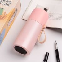 bianli 鲤集保温杯男女士学生户外商务不锈钢水杯304水壶280ML 芙蓉粉 280ML