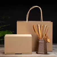 茶道六君子功夫茶具零配件陶瓷茶筒粗陶茶道茶夹茶勺茶盘摆件套装 紫砂古井茶道