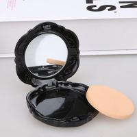 ins风单层双层粉朴盒玫瑰花折叠镜随身携带化妆小镜子送粉扑 371单层折叠镜送粉朴