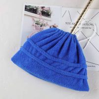 家用懒人清理加厚吸水吸尘吸毛发扫把拖把笤帚扫帚拖地毛巾抹套布 拉绳款 蓝色(1件装)