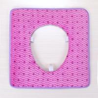 老人椅坐便椅垫马桶坐便器套圈移动便盆坐厕椅凳坐垫隔凉保暖 紫色水纹 均码