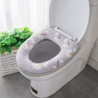 家用马桶坐垫马桶套坐便套坐便器垫马桶垫拉链防水通用型可水洗 灰色 向阳花[拉链款]