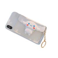 iPhone5s/6s/7/8/Plus手机壳苹果X/xsmax零钱包11/12promax玉桂狗 白-玉桂狗卡包(无绳