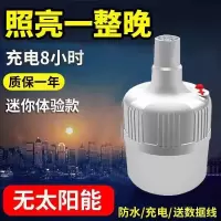 超亮遥控太阳能充电灯泡家用移动LED夜市灯摆摊照明无线停电应急9 1000V(基础款)续航80
