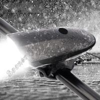 太阳能自行车灯车前灯充电夜骑强光山地车手电筒单车配件骑行装备 黑色 788电池喇叭灯-[送充电尾灯]