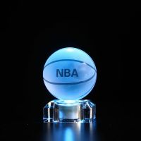 NBA篮球球星科比创意生日礼物送男生男友兄弟同学情侣毕业纪念品 水晶篮球 电子款