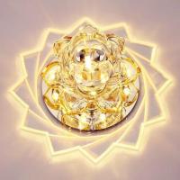 水晶灯过道灯走廊灯led彩灯天花灯射灯玄关灯阳台灯筒灯具 暖白+暖白 3W暗装:需开孔5-9厘米