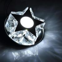 led水晶过道灯天花走廊玄关门厅五角星暗装明装吸顶式筒灯射灯 直径10cm小号五角星-白光 明装