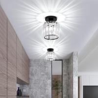 创意个性过道灯走廊灯现代简约小灯入户玄关门厅客厅吸顶灯阳台灯 黑色圆罩不含灯泡