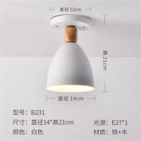 过道灯简约现代走廊灯玄关灯入户门厅衣帽间吸顶灯实木阳台灯B231 B231-白色