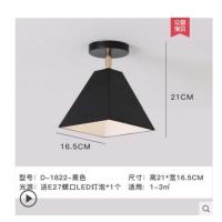 施迈北欧创意马卡龙LED吸顶灯衣帽间过道灯玄关灯阳台灯走廊灯 黑色