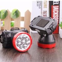 9LED充电头灯 2档头戴式电筒 钓鱼浇地大容量充电矿灯