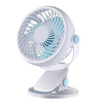 卡通迷你电风扇学生宿舍办公室寝室小型大风力静音风扇家用小电扇 梦幻白[USB插电款]升级版 标配[1.3米电源线]