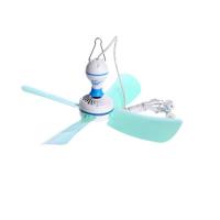 吊扇学生宿舍小吊扇蚊帐吊扇静音迷你家用床上卧室小电风扇大风力 [610蓝色]+静音升级款+4叶吊扇 +3米普通延长线