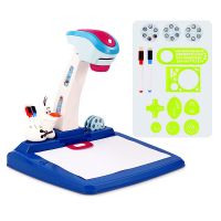 正版迪士尼冰雪奇缘绘画投影仪临摹涂鸦写字板画板儿童套装玩具 迪士尼投影仪【3胶片+学习套装】