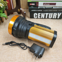 手电筒强光可充电超亮多功能手提氙气1000 特种兵家用探照灯w 1201-超亮白光续航20小时带侧灯