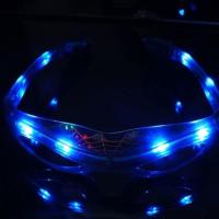 新款LED闪光节日派对舞会眼镜 蜘蛛侠发光眼镜玩具 [蜘蛛眼镜]蓝色 1个装