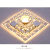 led七彩水立方过道灯走廊灯玄关水晶灯天花灯客厅灯创意吸顶灯具 高亮暖白 3W 暗装