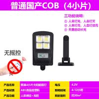 超亮太阳能灯户外家用投光新农村照明防水全自动感应遥控庭院路灯 手动系列[无遥控]三功能+光控 [体验小款]弱光1片 照明