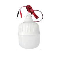 12-85VLED低压电瓶灯三轮车摆摊灯泡品字头品插鳄鱼夹夜市摆摊 12-85V通用24W白光3米夹子线