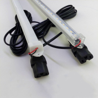 48v60v85v电动车三轮车led地摊硬灯条夜市灯蓄电池组电瓶电动车灯 暖黄 48伏单排U槽36灯半+品字插