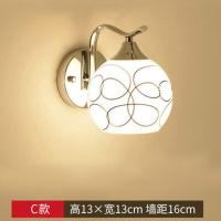 轻奢水晶壁灯卧室床头灯个性创意楼梯过道灯北欧现代客厅背景墙灯 A款 暧光LED灯泡