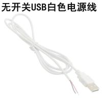 usb带开关线连接线低压地摊夜市台灯用USB电源线灯饰DIY配件 无开关USB白色120cm电源线 1条