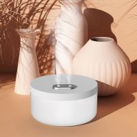 双喷加湿器大雾量大型静音家用卧室办公室桌面空气净化车载香薰机 简约白 插电-圆柱款[400ML容量]送香薰