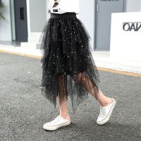 女童连衣裙2021新款夏装小邹菊公主裙中小儿童韩版洋气宝宝背心裙 黑色半身裙 90